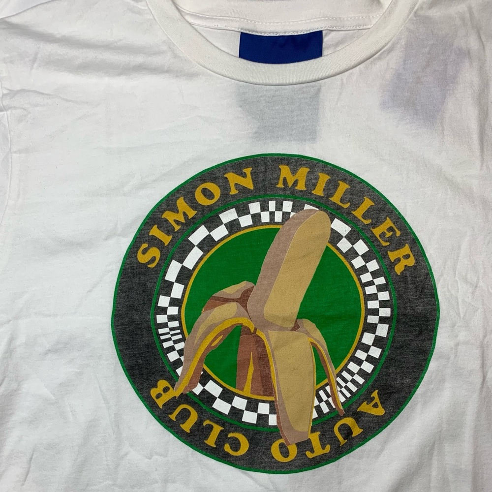 SIMON MILLER Auto Club Crew Neck Shirt White Women's Size M
